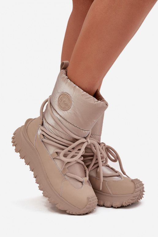nööpidega lumesaapad platvormiga Lee Cooper LCJ-25-12-3663 beeži värvi-Kuldset värvi   nööpidega lumesaapad platvormiga Lee Cooper LCJ-25-12-3663 beeži värvi-Kuldset värvi