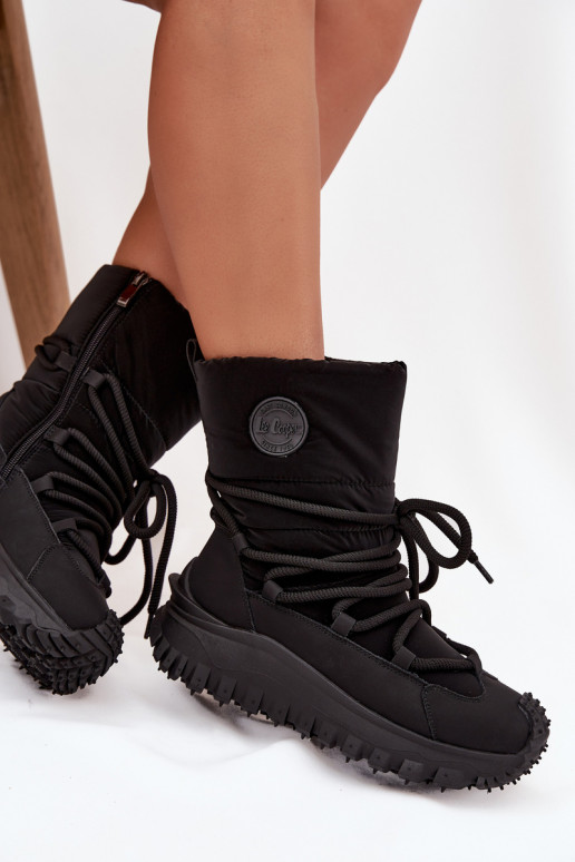 nööpidega lumesaapad platvormiga Lee Cooper LCJ-25-12-3660 Must   nööpidega lumesaapad platvormiga Lee Cooper LCJ-25-12-3660 Must