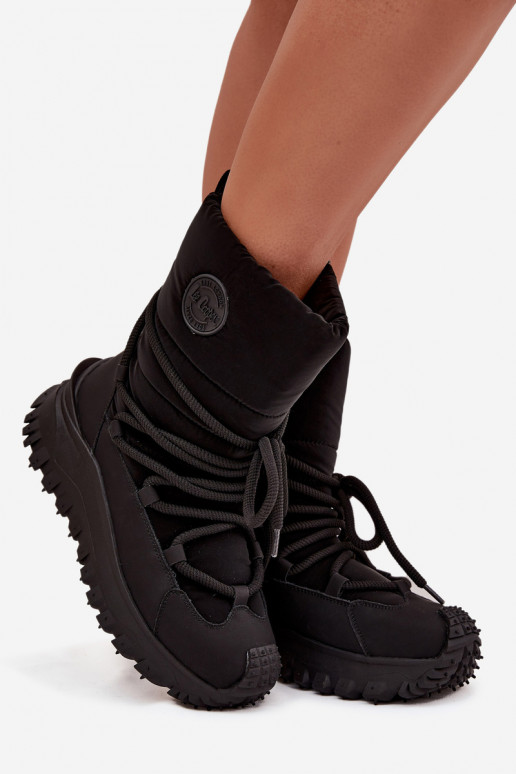 nööpidega lumesaapad platvormiga Lee Cooper LCJ-25-12-3660 Must   nööpidega lumesaapad platvormiga Lee Cooper LCJ-25-12-3660 Must