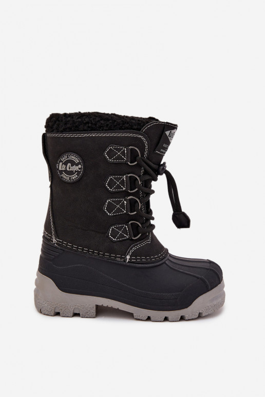 Laste poiste Lee Cooper LCJ-25-44-3943K mustad talve saapad