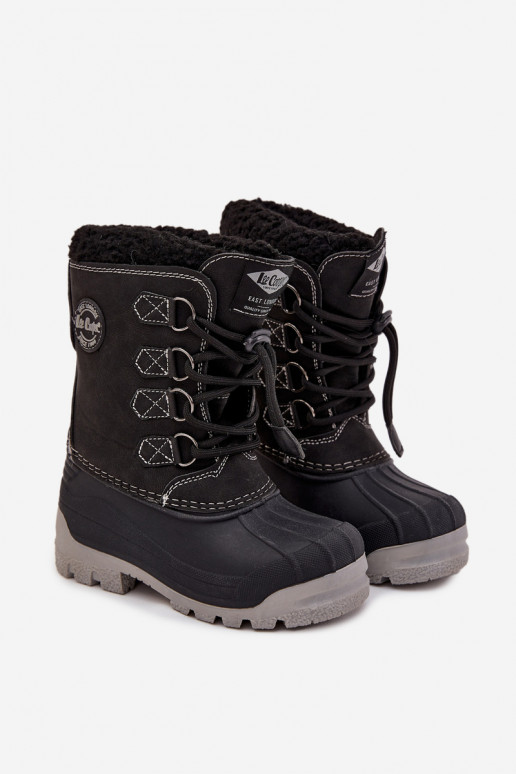 Laste poiste Lee Cooper LCJ-25-44-3943K mustad talve saapad