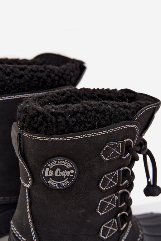 Laste poiste Lee Cooper LCJ-25-44-3943K mustad talve saapad