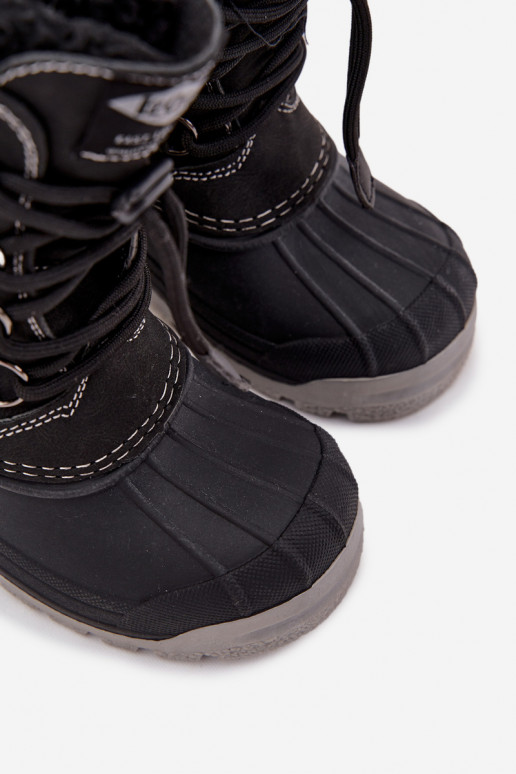 Laste poiste Lee Cooper LCJ-25-44-3943K mustad talve saapad