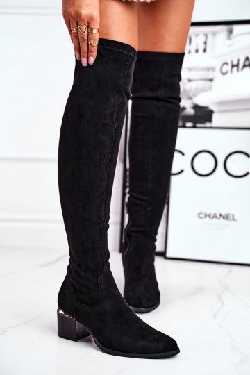 pika säärega põlvedeni ulatuvad saapad  Mustad Can't Stop 2