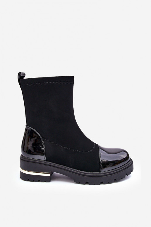    Naiste poolsaapad laiade nööridega Must Shendete