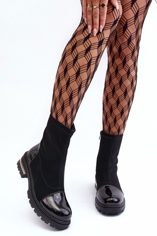    Naiste poolsaapad laiade nööridega Must Shendete