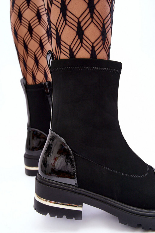    Naiste poolsaapad laiade nööridega Must Shendete