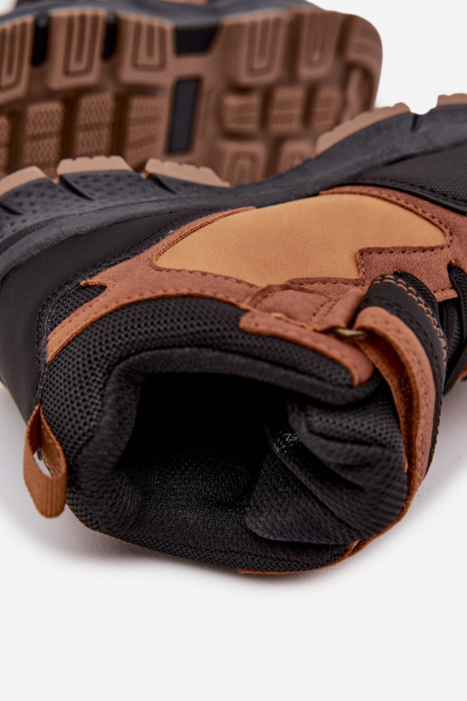 talvesaapad  Laste jalanõud krõpsudega kinnitatav voodriga pruunid värvi Miravie