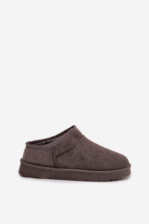 nööpidega lumesaapad  voodriga karusnahaga halli värvi Serenne