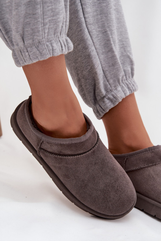 nööpidega lumesaapad  voodriga karusnahaga halli värvi Serenne