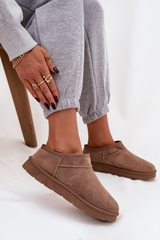 nööpidega lumesaapad  voodriga karusnahaga pruunid värvi Serenne