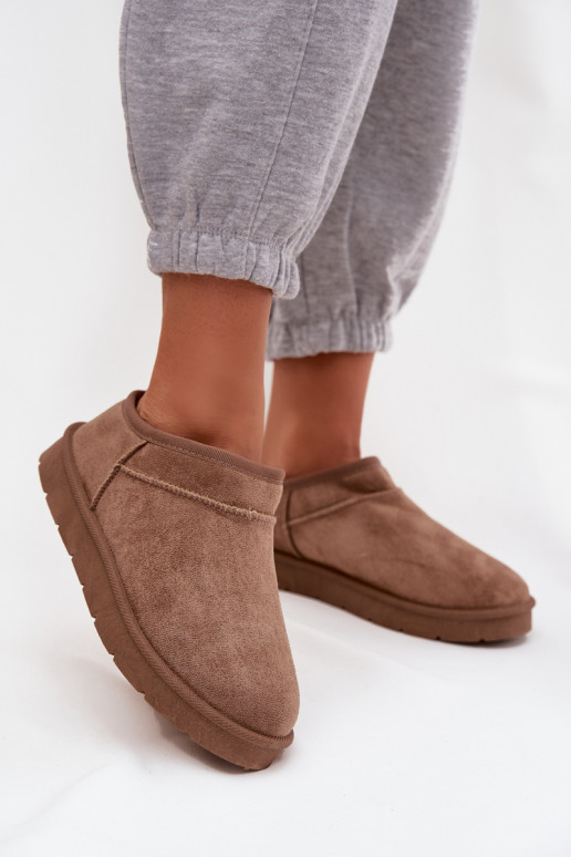 nööpidega lumesaapad  voodriga karusnahaga pruunid värvi Serenne