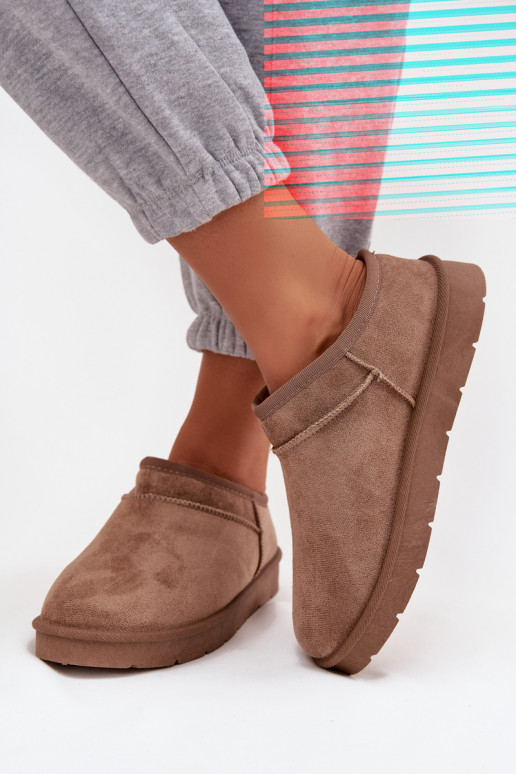 nööpidega lumesaapad  voodriga karusnahaga pruunid värvi Serenne