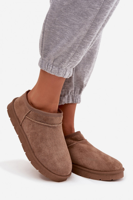 nööpidega lumesaapad  voodriga karusnahaga pruunid värvi Serenne