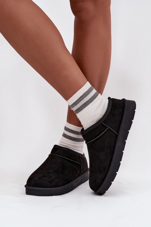 nööpidega lumesaapad  voodriga karusnahaga Must Serenne