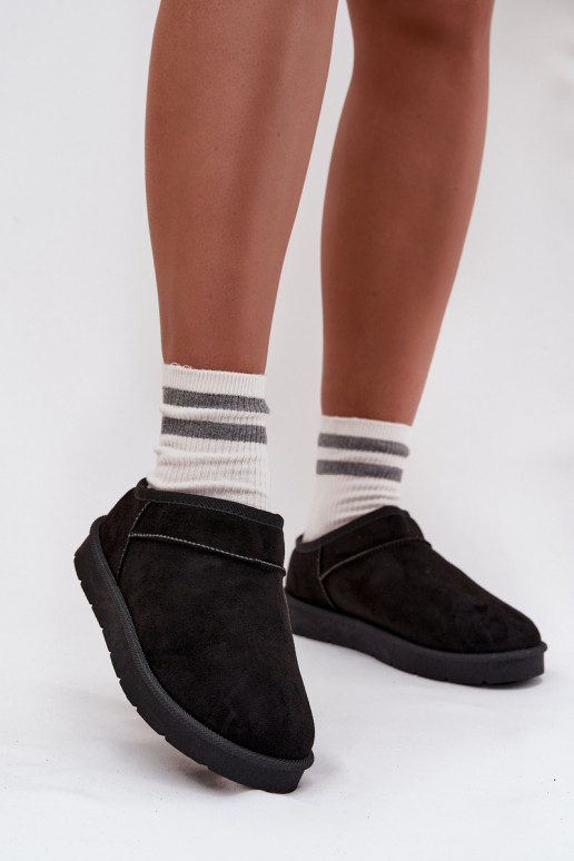 nööpidega lumesaapad  voodriga karusnahaga Must Serenne