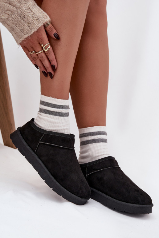 nööpidega lumesaapad  voodriga karusnahaga Must Serenne