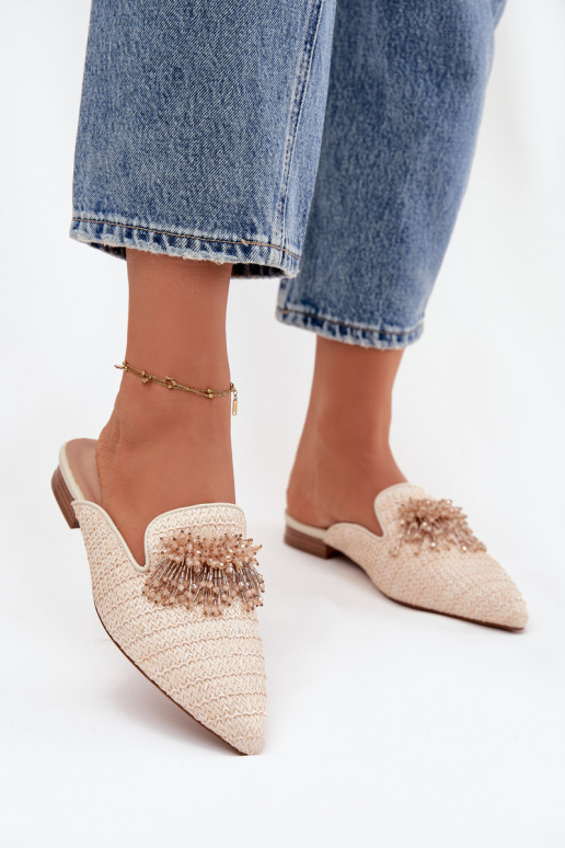 naiste plätud kaunistustega beeži värvi Katrine