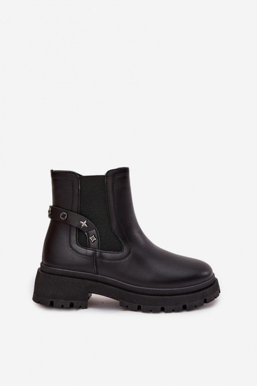 stiilsed saapad   Detalami voodriga Must Verisse