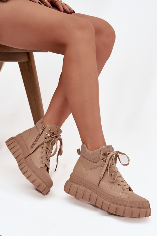  voodriga Naiste poolsaapad jalanõud platvormiga pruunid värvi Carenna