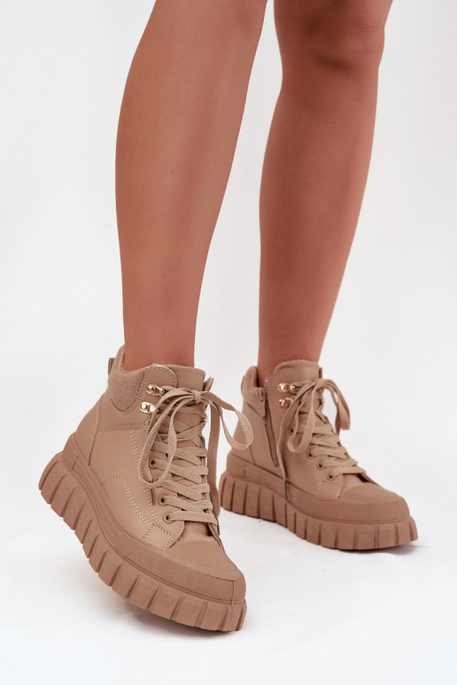  voodriga Naiste poolsaapad jalanõud platvormiga pruunid värvi Carenna