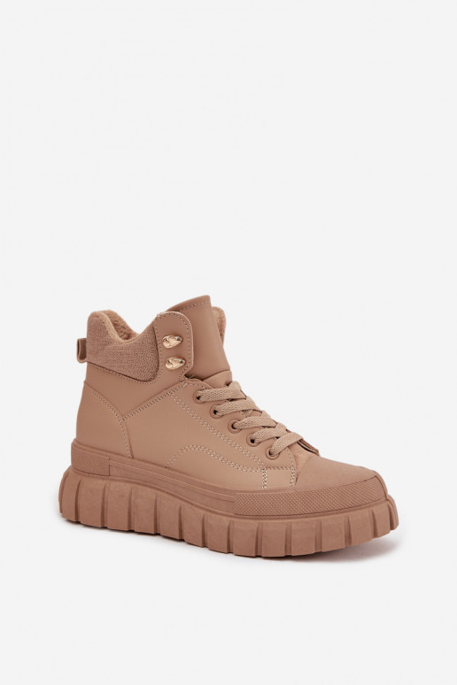  voodriga Naiste poolsaapad jalanõud platvormiga pruunid värvi Carenna