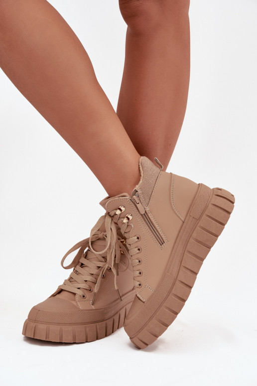  voodriga Naiste poolsaapad jalanõud platvormiga pruunid värvi Carenna