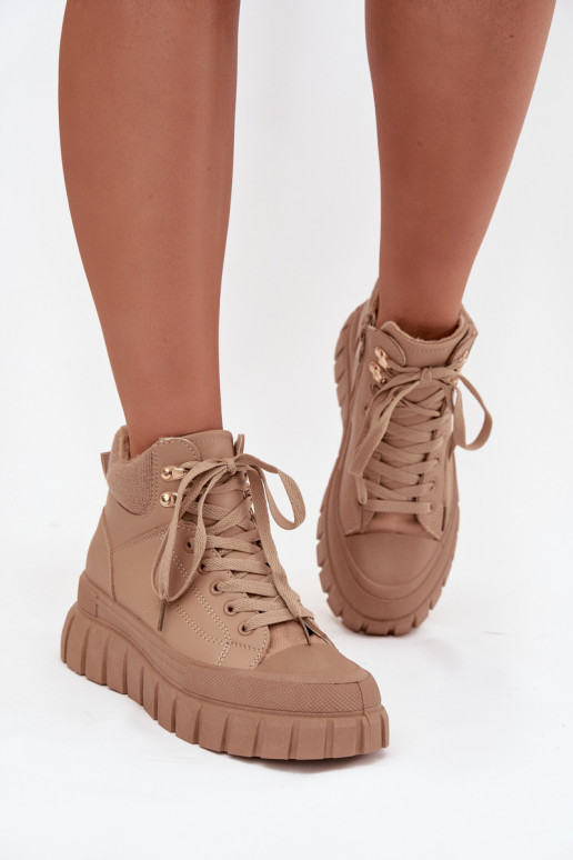  voodriga Naiste poolsaapad jalanõud platvormiga pruunid värvi Carenna