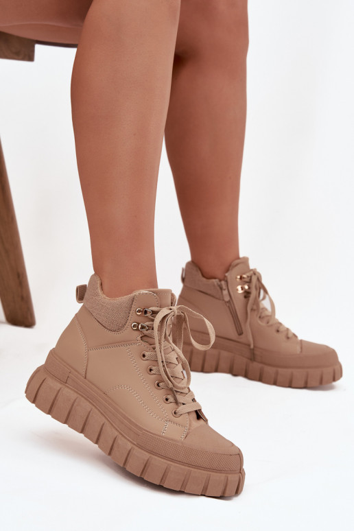  voodriga Naiste poolsaapad jalanõud platvormiga pruunid värvi Carenna