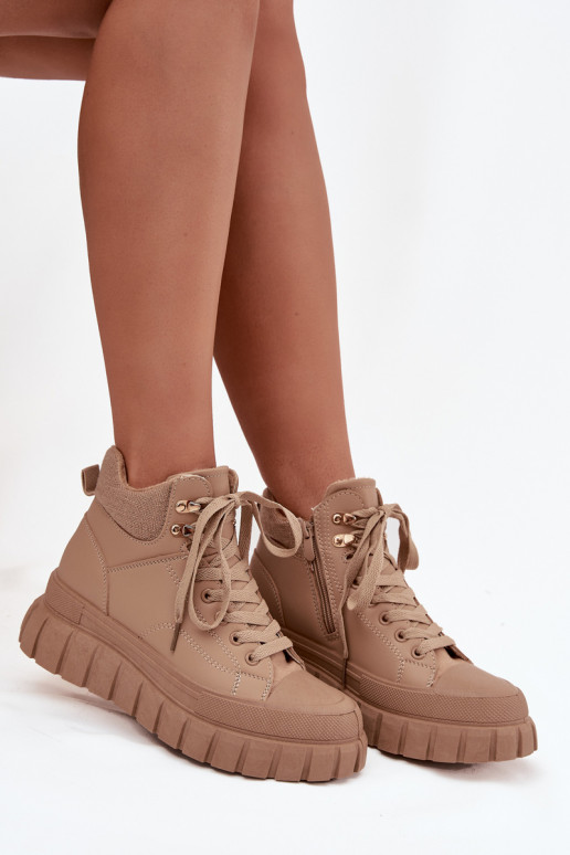  voodriga Naiste poolsaapad jalanõud platvormiga pruunid värvi Carenna