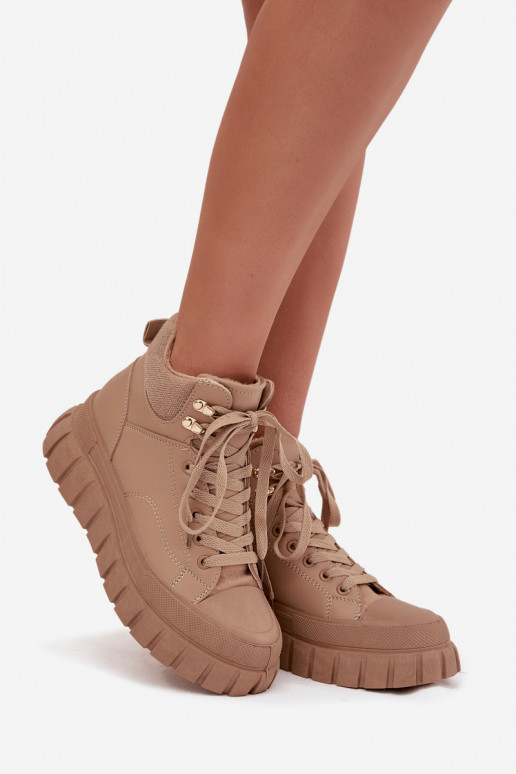  voodriga Naiste poolsaapad jalanõud platvormiga pruunid värvi Carenna