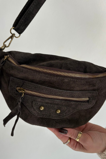 Käekott  Z Naturalnego Zamszu Czekoladowa Romilly 2