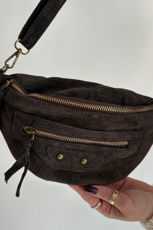 Käekott  Z Naturalnego Zamszu Czekoladowa Romilly