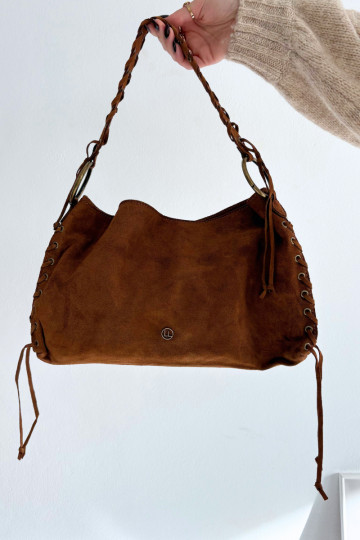 Skórzana Zamszowa Käekott  m pruunid värvi Janelis