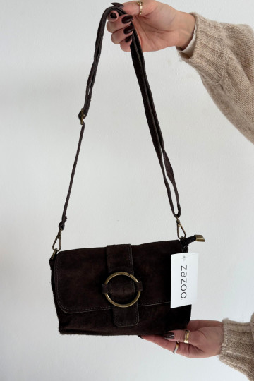 Skórzana Zamszowa Käekott Czekoladowa Jessel