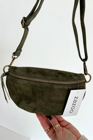 Skórzana Zamszowa Käekott  Rohelist värvi Wessa