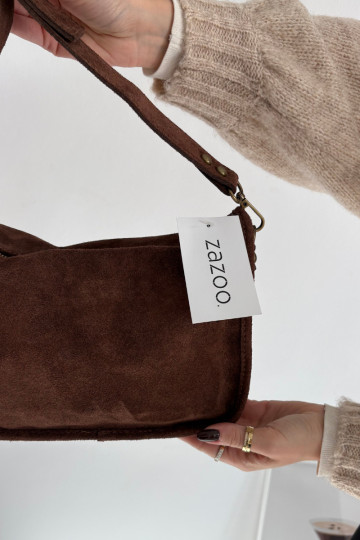 Skórzana Zamszowa Käekott Zdobiona  Pruunid värvi Savra 2