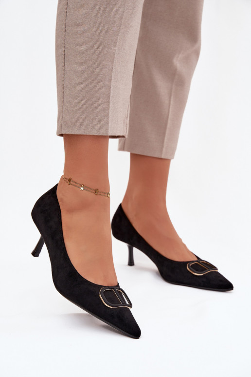 kõrge kontsaga   Detalem Must Amelora