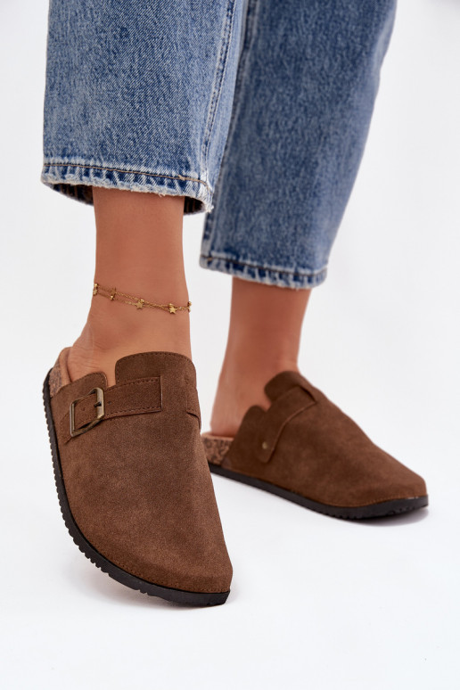 Sussid   i platvormiga neetide ja pandlaga pruunid värvi Selio