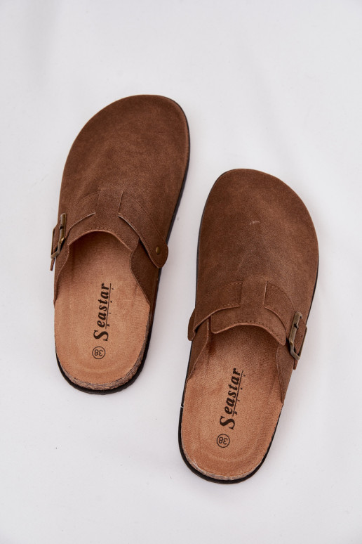 Sussid   i platvormiga neetide ja pandlaga pruunid värvi Selio