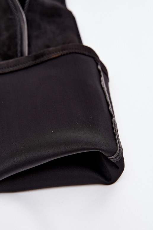 naiste pika säärega saapad  kõrge jämeda kontsaga owe Must Tahlina