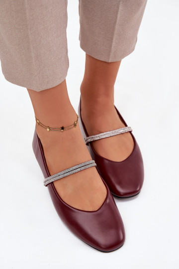 Baleriinad  Z Błyszczącymi Paskami bordoo-värvi Ilirene