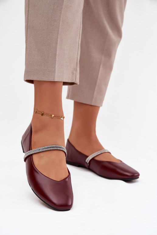 Baleriinad  Z Błyszczącymi Paskami bordoo-värvi Ilirene