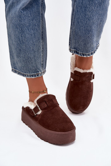 nööpidega lumesaapad  karusnahaga I neetide ja pandlaga platvormiga Czekoladowe Jessina 2