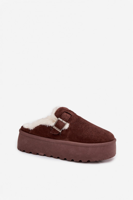 nööpidega lumesaapad  karusnahaga I neetide ja pandlaga platvormiga Czekoladowe Jessina