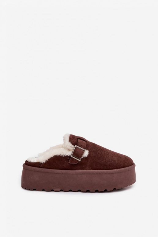 nööpidega lumesaapad  karusnahaga I neetide ja pandlaga platvormiga Czekoladowe Jessina