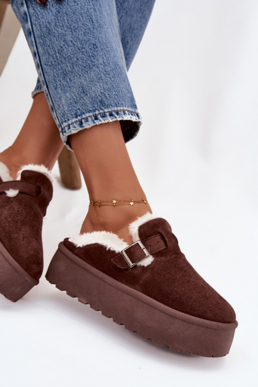 nööpidega lumesaapad  karusnahaga I neetide ja pandlaga platvormiga Czekoladowe Jessina