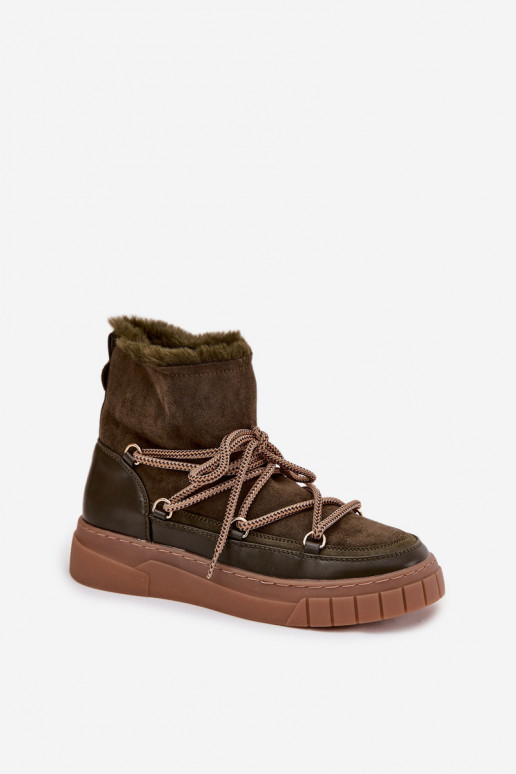 nööpidega lumesaapad  saapad koos stiilsete detailidega khakivärvi Isalisse