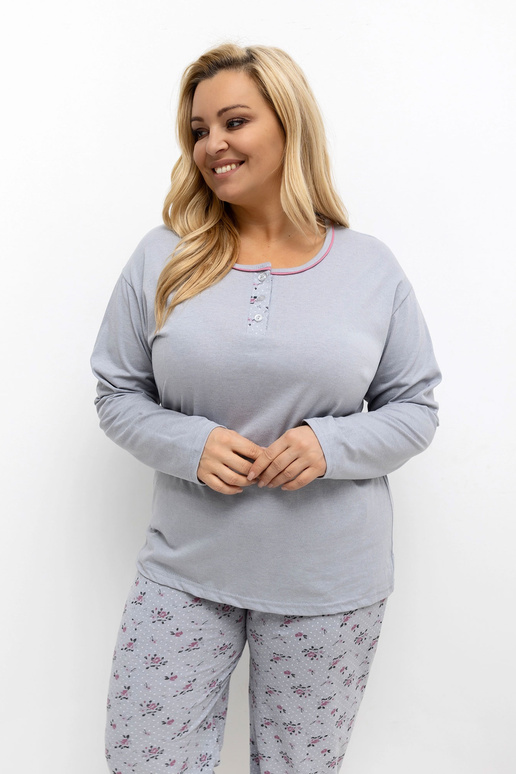 Pidžaama kaheosaline halli värvi