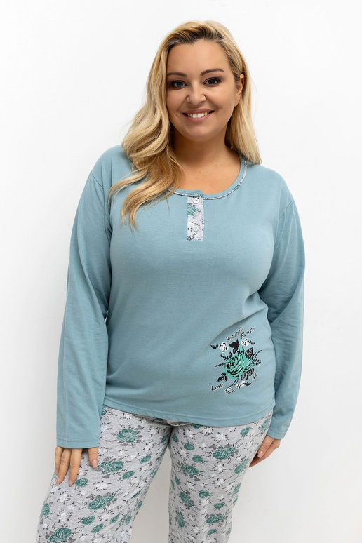 Pidžaama tumemündiroheline